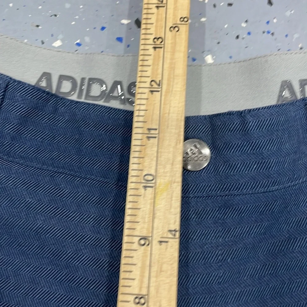 Adidas‎ Mens Sz 38 Advantage Microfiber Golf Shorts Blue micro print 8” inseam